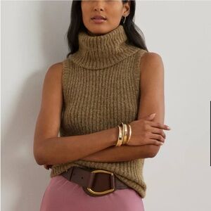 Ralph Lauren Olive Turtleneck Sleeveless
